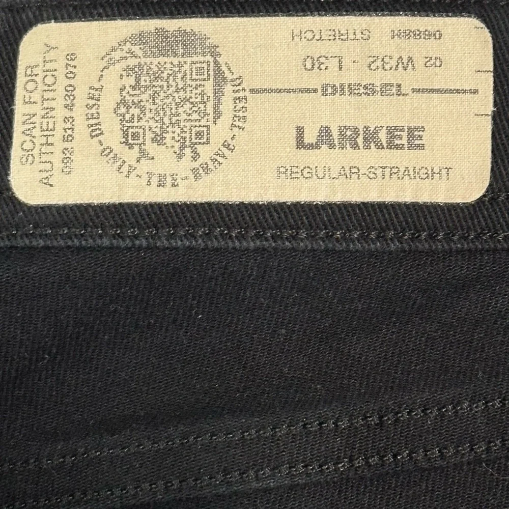 Diesel Larkee Black Straight Jeans W32 L30 | Spring Casual Stretch Denim - Picture 3 of 6